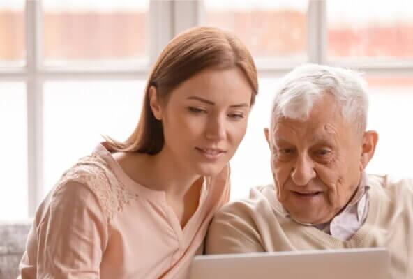 image of two people reading through Oregon's sb 232 and its impact on improving telehealth accessibility