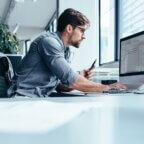 medical billing staff practicing cybersecurity to protect patient data