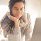 Healthcare biller reading about medical billing company reputation