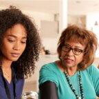 healthcare staff and patient