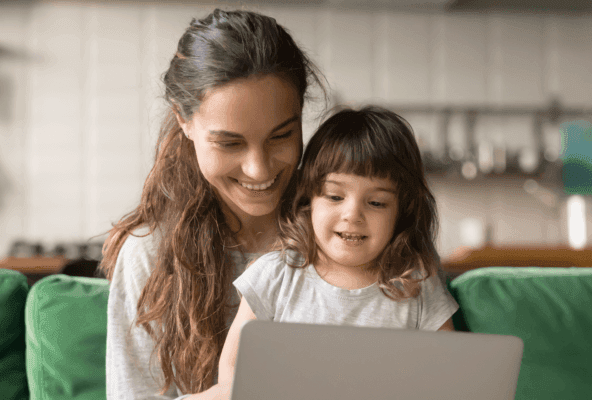 a parent with a child who illustrates starting a medical practice checklist