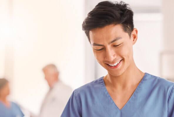 Physician reads about HIPAA and healthcare marketing